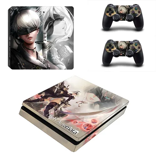 Игра NieR Automata PS4 тонкая кожа Наклейка для sony playstation 4 консоль и контроллер кожи PS4 Slim Skins Наклейка виниловая - Цвет: YSP4S-1104