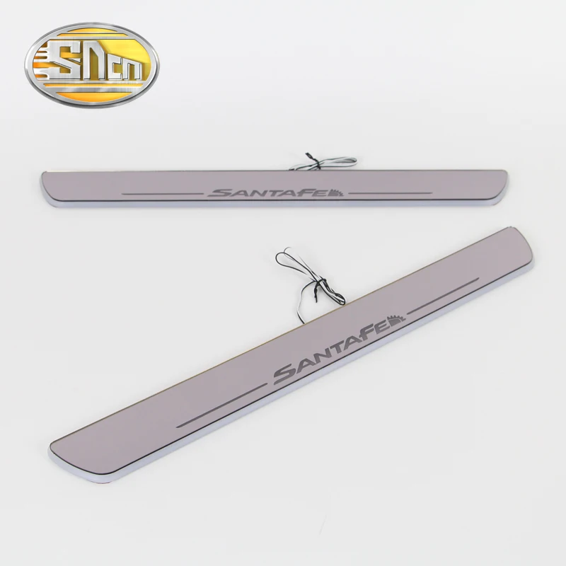  4PCS Acrylic Moving LED Welcome Pedal Car Scuff Plate Pedal Door Sill Pathway Light For Hyundai San - 32968258269