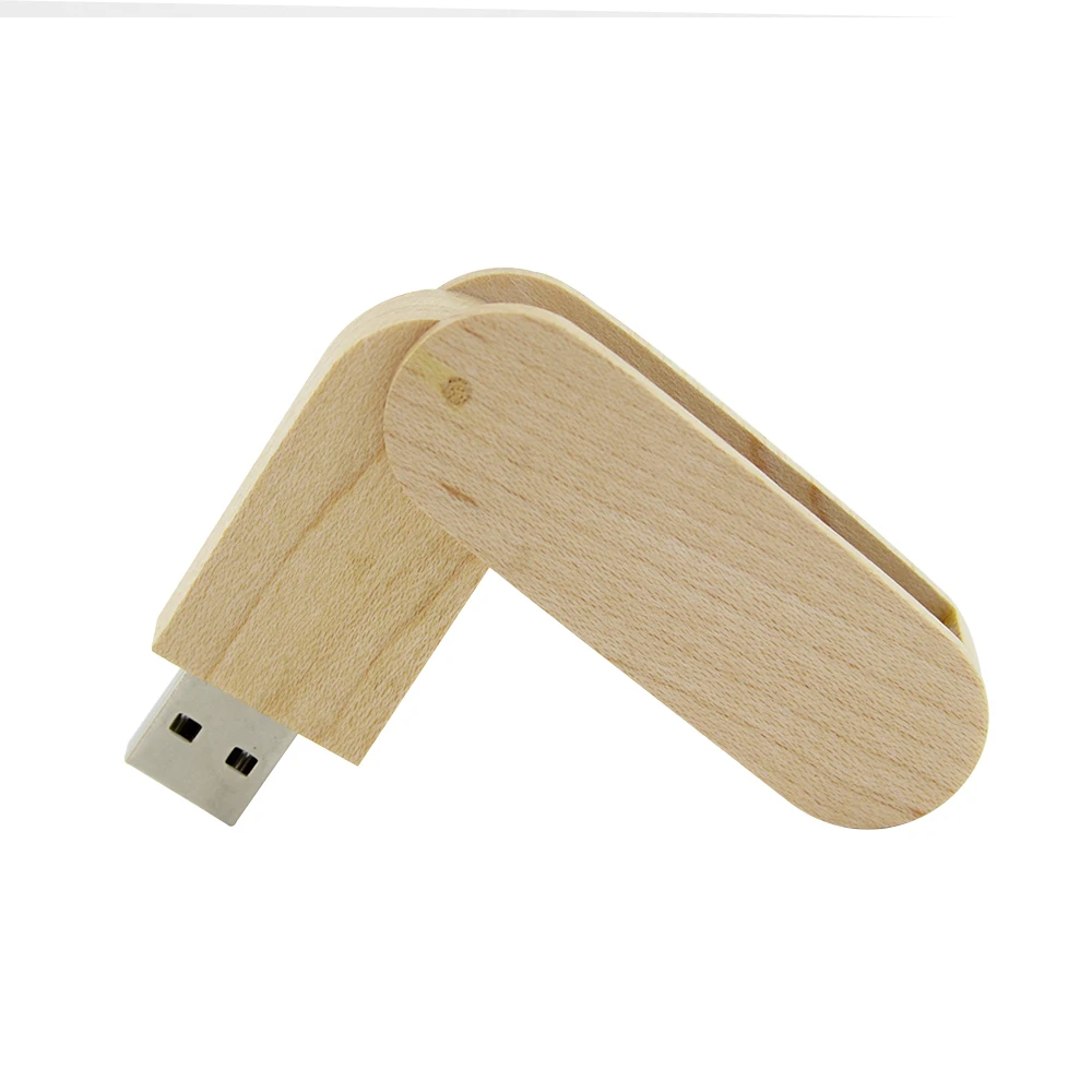 wooden ellipse usb flash drive