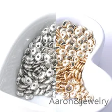 6x2 мм 400 шт Золотые и Серебряные CCB плоские круглые бусины для самостоятельного изготовления ювелирных изделий YKL0345X