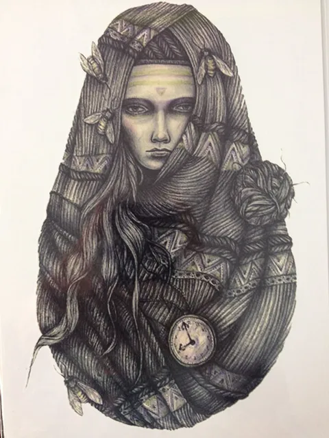 21 X 15 CM Veil Woman Temporary Tattoo Stickers Temporary Body Art Waterproof#72 21 X 15 CM Veil Woman Temporary Tattoo Stickers Temporary Body Art Waterproof#72