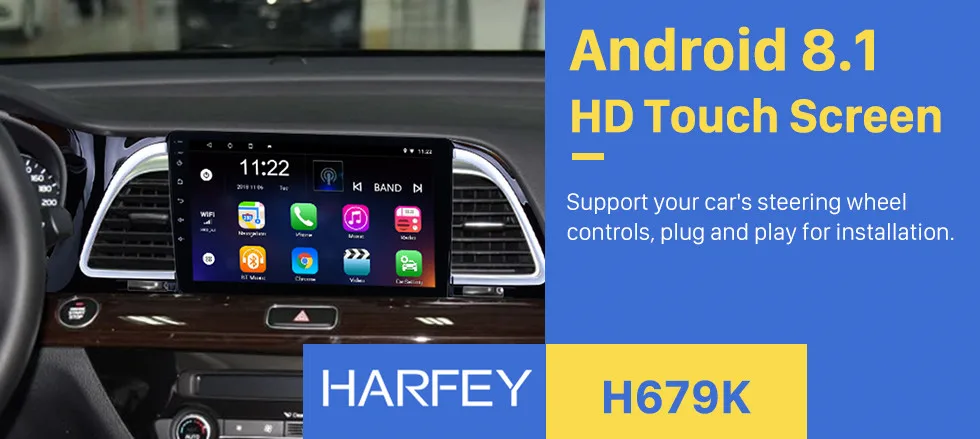 Cheap Harfey 9" Android 8.1/6.0 Multimedia Player Head Unit Stereo For 2018 KIA K4 Cachet 2Din Car Radio Touchscreen Wifi 4-Core 0