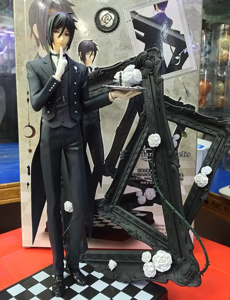 25cm Black Butler Book Of Circus Sebastian Michaelis Pvc Action Figure Collectible Model Toy In