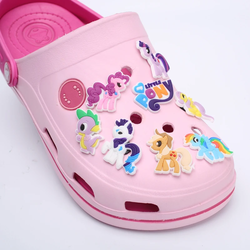 

Hot Sale DIY Cartoon Shoes Charms For Kids Croc Baby Girl Shoes Buckles Accessories Fit Bands PVC Bracelets