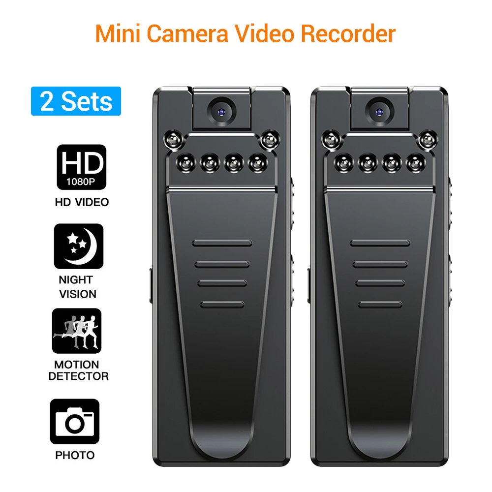 

2pcs Mini Camera Recorder A7 HD 1080P Digital Camcorders DVR Night Vision Loop Recording Micro Camara black box for bicycles