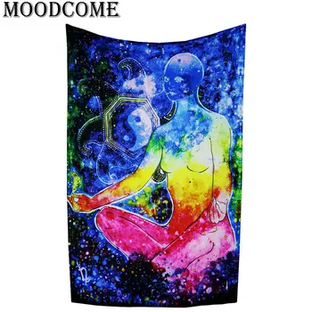 

Yoga OM tapestry tenture murale bouddha bohemian decor wall cloth decoracion india tapestry