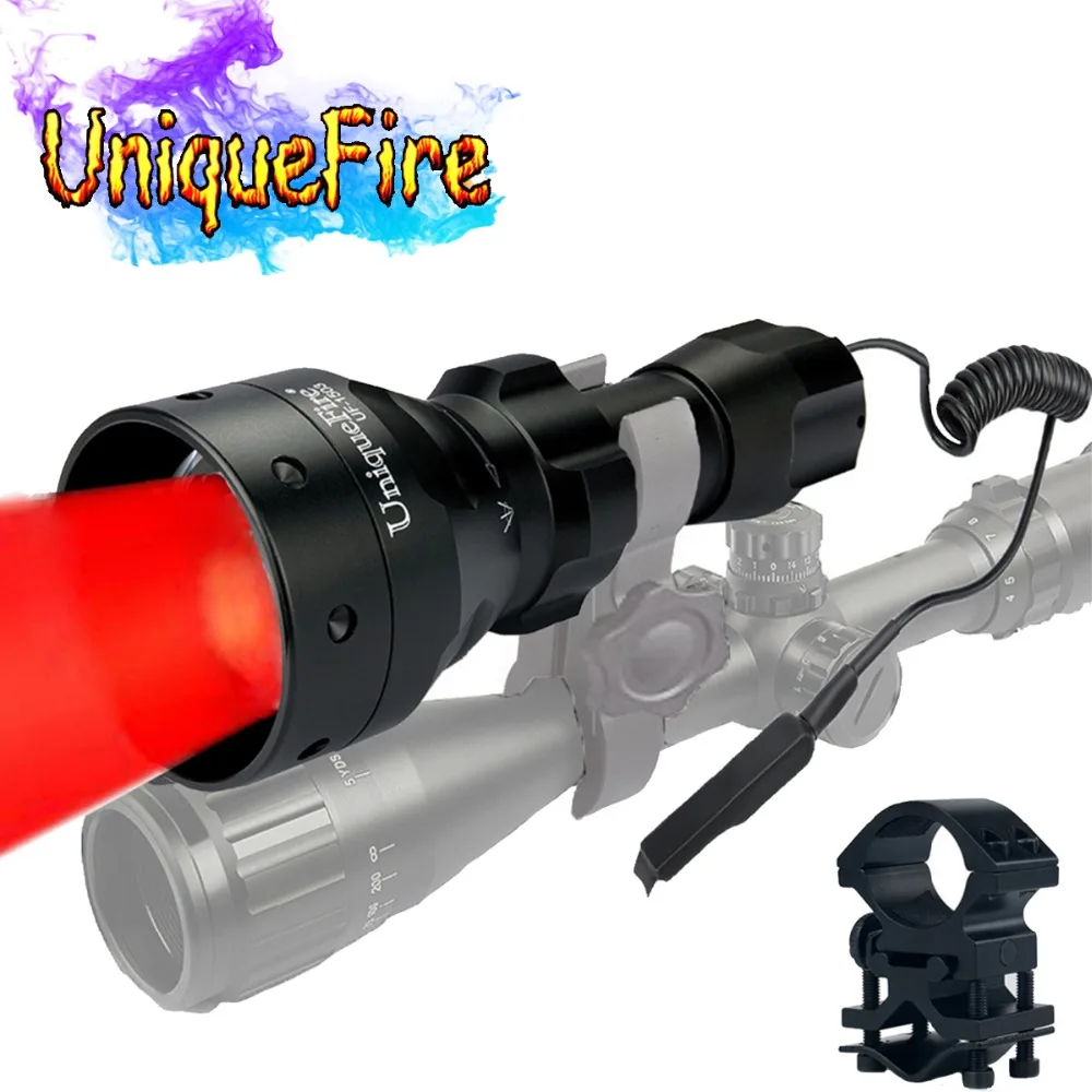 UniqueFire 1503 XRE Red Predator Light Waterproof Led Flashlight 50mm Convex Lens Torch with