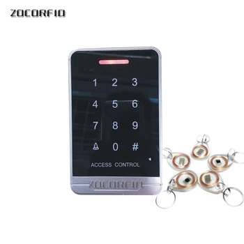 

The newest style drfid access control keypad125KHz EM proximity access control system +5pcs crystal keyfobs