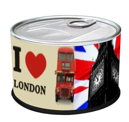 От ePacket I Love London цифровые металлические настольные часы Оловянные Круглые Часы