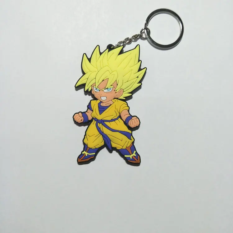 Dragon ball dibujos animados cos PVC llavero Torankusu Bulma Krillin Kuririn Frieza moda silicona para llave colgante llavero joyería