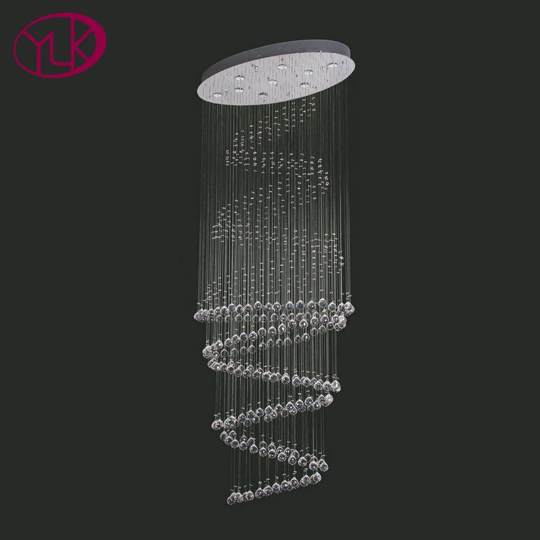

Youlaike Modern Chandelier Lighting Luxury Hanging Crystal Light Fixture For Stair Oval Flush Mount Hallway Crystals Lamp