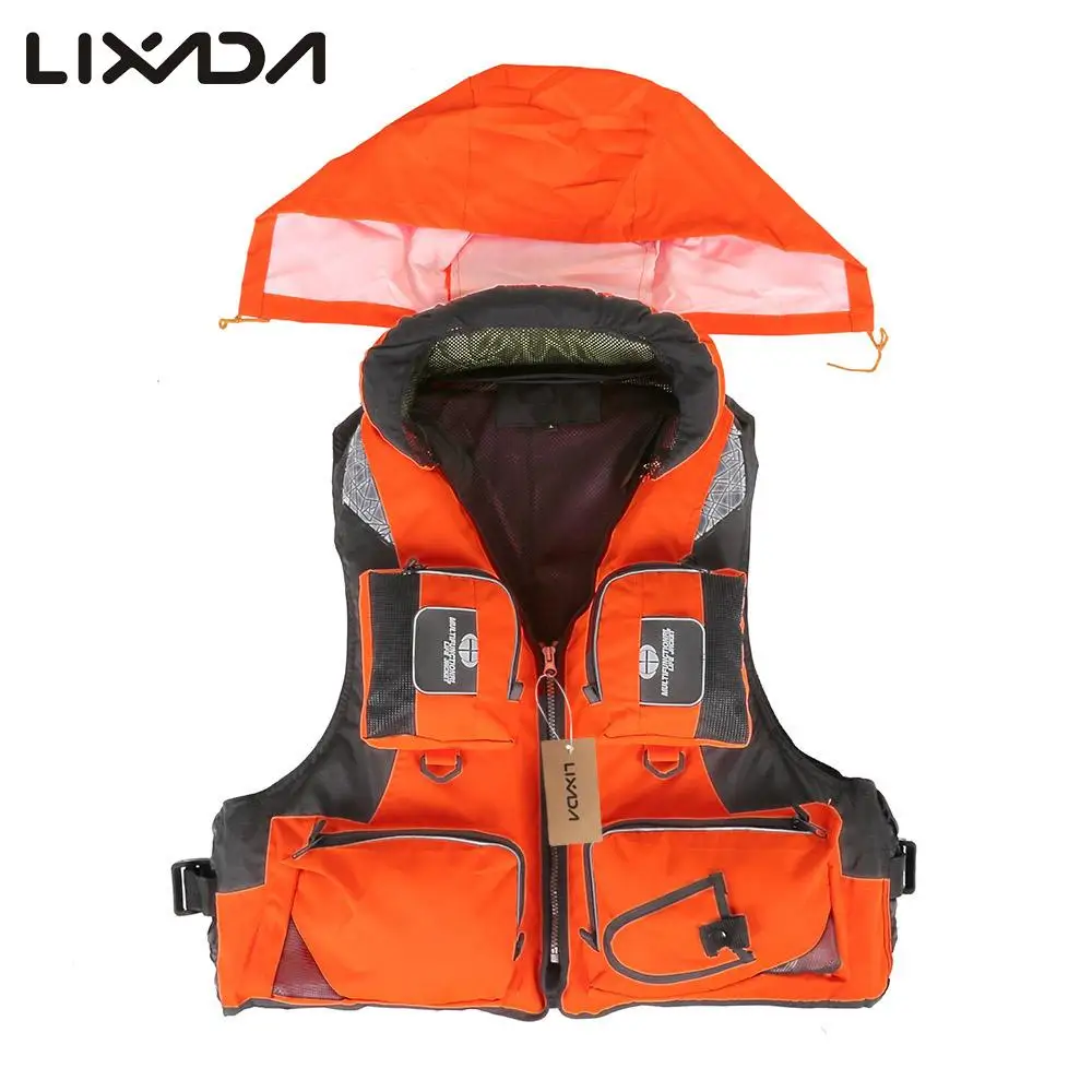 

Lixada Fishing Vest Polyester Backpack for carp Pesca Survival Safety Jacket Fly fishing Vest clothes Outdoor Swimming Life Vest