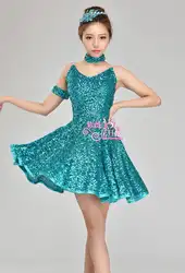Новый Dult/дети латинский танец платье для вышивки стиль Женщины Девушки/леди ча/Румба/ samba/Танго/бальных танцев юбка