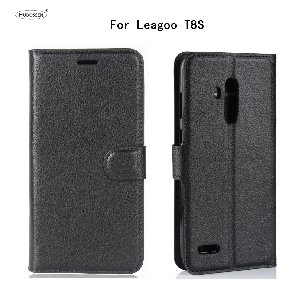 HUDOSSEN для Leagoo T8S роскошный флип чехол Обложка на заднюю панель из искусственной