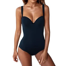 Сексуальный женский купальный костюм-бандо с полной спинкой, цельный купальный костюм, женский купальный костюм в рубчик, купальный костюм, женская одежда для плавания