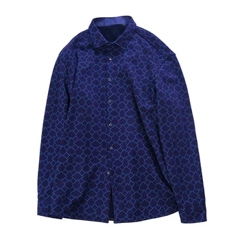 

2018 new winter Keep warm print callor casual purple Cashmere men's shirt,fashion shirt men ,2 color plus-size 8XL 7XL 6XL 5XL