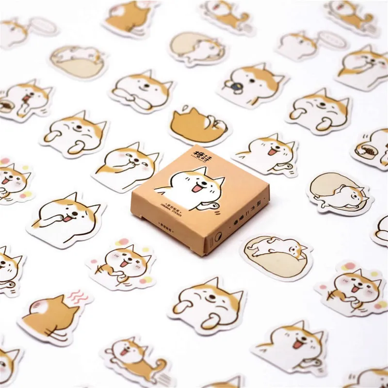 

40 PCS Welsh Corgi Pembroke Sticker Animals Decals Stickers Gifts for Children to Laptop Suitcase Guitar Fridge Bicycle Car