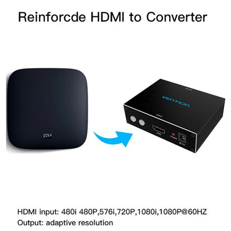 Адаптер Vention HDMI в RCA/AV аудио конвертер AV S Video R/L 720P 1080P для ПК PS3 Xbox HDTV VCR DVD RCA|vention hdmi|hdmi
