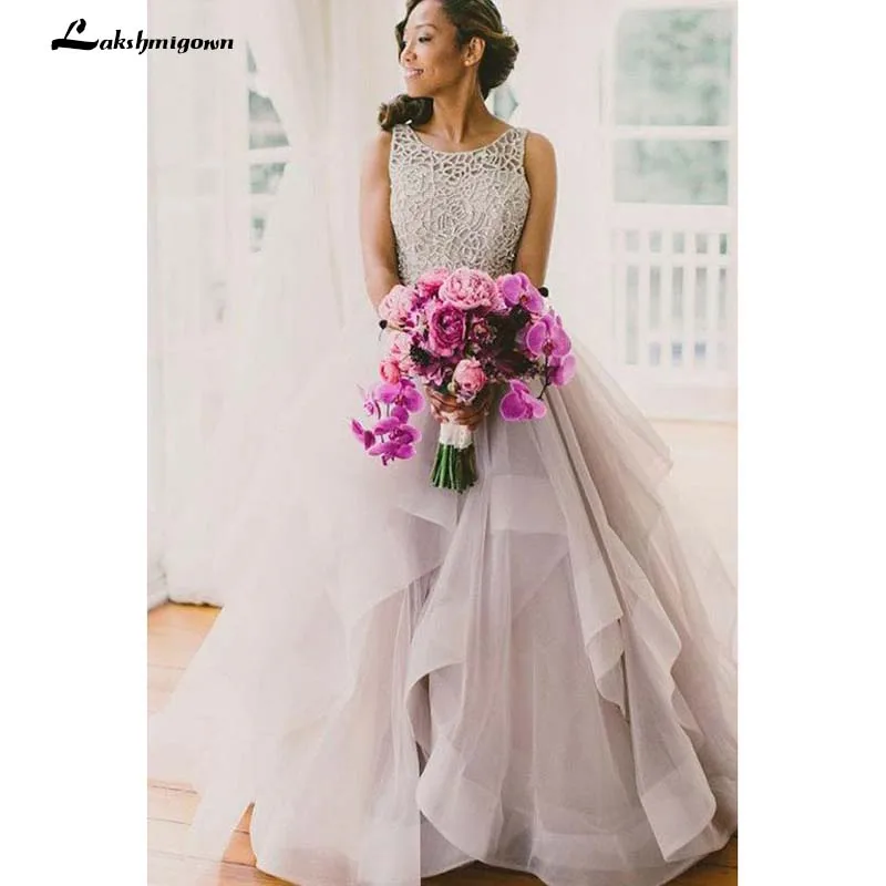 Sexy Backless A-Line Beading Long Bridal Dresses Beach Wedding Dresses Princess Party Dress