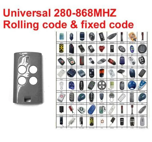 

Auto-Scan univeral remote Multi frequency 280mhz - 868mhz rolling code remote control clone