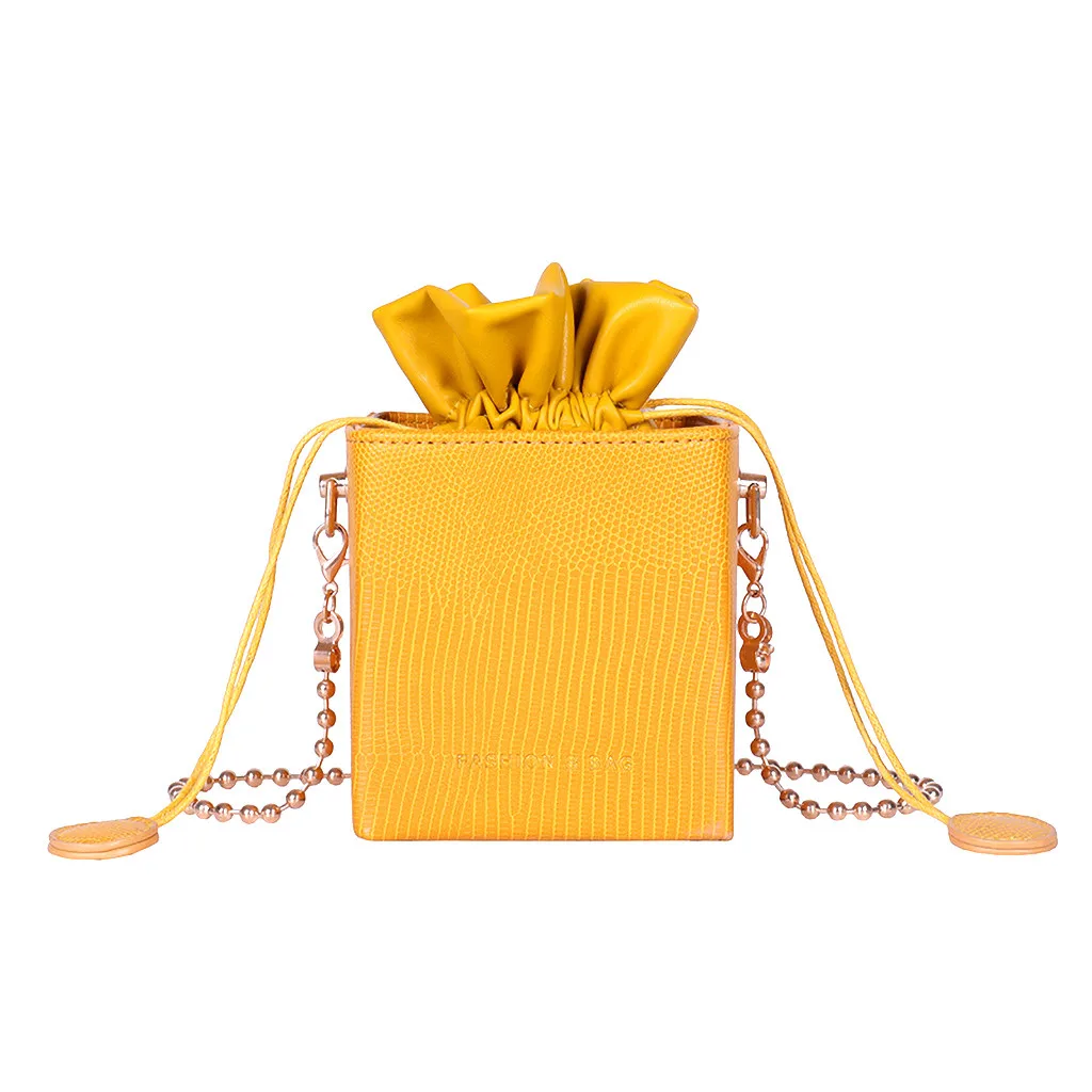 Мода, повседневная Летняя женская простая универсальная маленькая сумка-мешок, сумка-мессенджер на одно плечо, маленькая пляжная сумка для покупок - Цвет: YE
