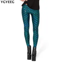 YGYEEG 21 цвет имитация Русалка сексуальные штаны осенний стиль женские весы леггинсы с цифровой печатью цветные леггинсы