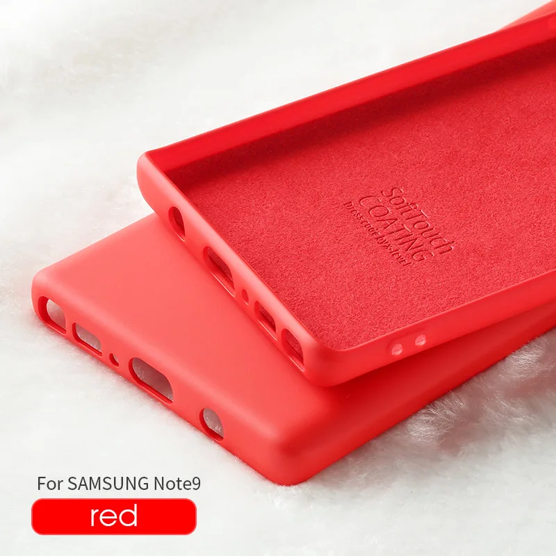 X-Level жидкий силиконовый чехол для samsung Galaxy Note 9 мягкий детский кожаный чехол для samsung Note 9 Note9 чехол - Цвет: Red