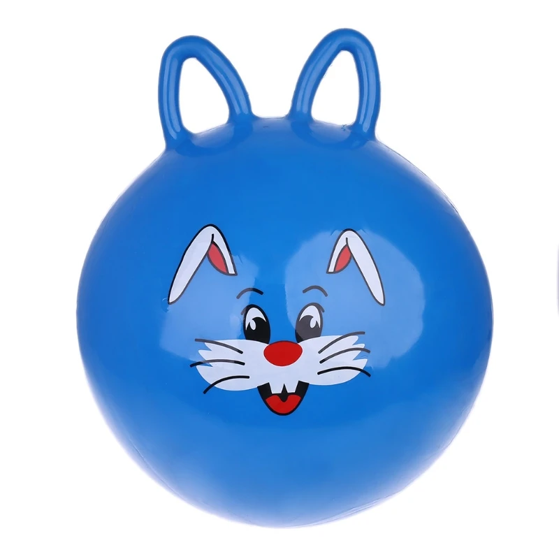 New 18" Cat Ear Inflatable Jump Ball Hopper Bounce Retro Ball With Handle Gift