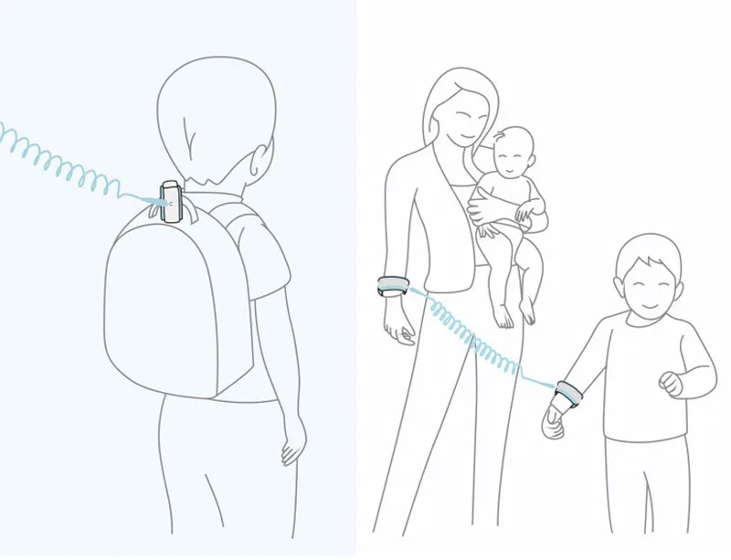 Одежда для малышей Дети анти-потерянный ремешок веревка безопасности ремня безопасности анти-потерянный открытый поводок запястье