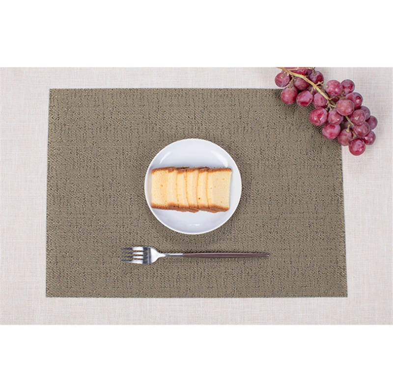 

Solid Color PVC Bar Table Mat Waterproof Heat insulation and non slip Western food mat Home Kitchen Pads 5PCS