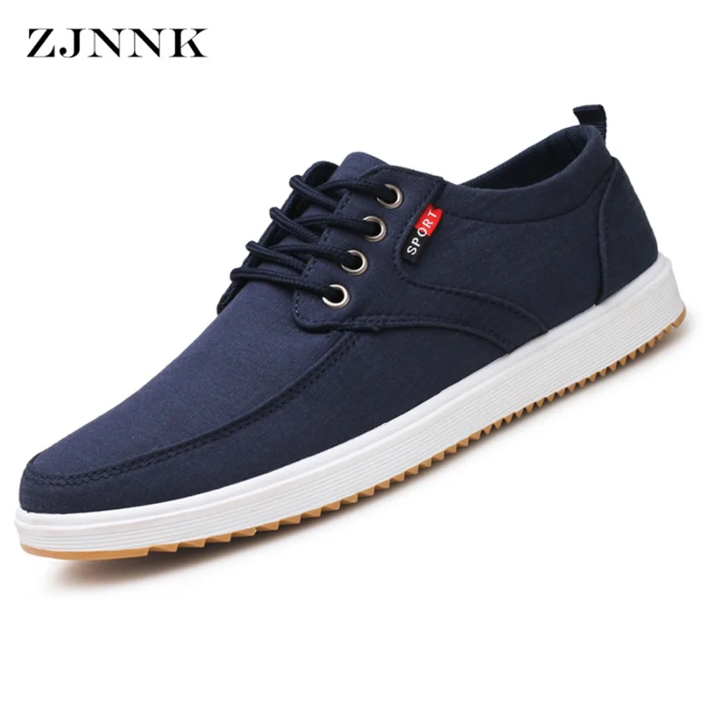 

ZJNNK Autumn Men's Casual Shoes New Fashion Canvas Sneakers For Men Solid Shoes Mens Krasovki Chaussure Homme Large size 39-45