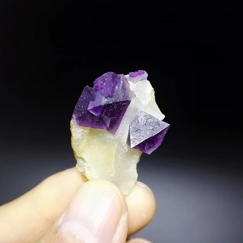 

9.1g NATURAL Stones and Minerals purple Fluorite quartz crystal RARE ORE UNIQUE SPECIMENS YAO GANG XIAN