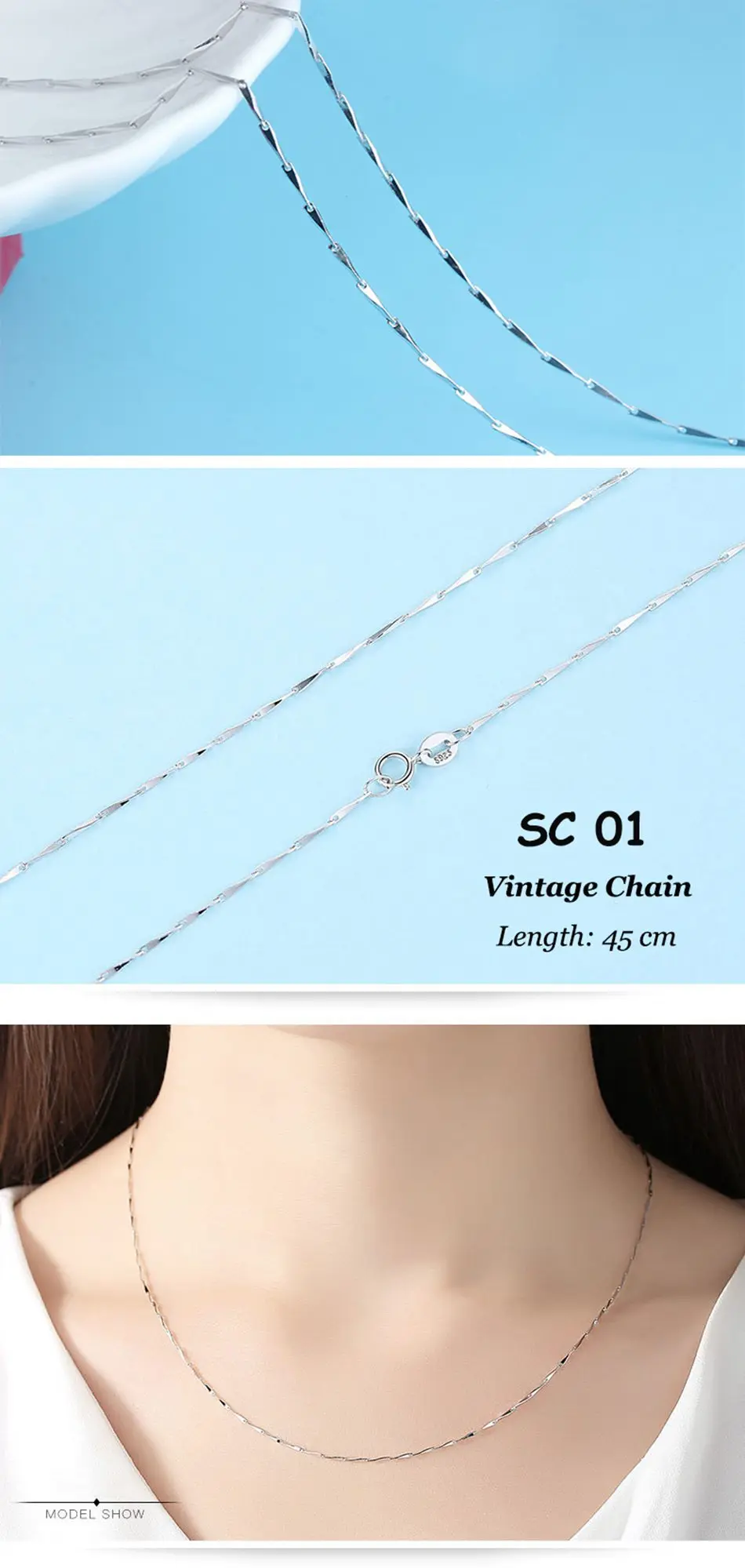 ORSA JEWELS Genuine 925 Sterling Silver Necklace Figaro O-ring Neck Chain Twisted Snake Bar Singapore Box Chain Necklace Women 1 ORSA JEWELS Genuine 925 Sterling Silver Necklace Figaro O-ring Neck Chain Twisted Snake Bar Singapore Box Chain Necklace Women 1