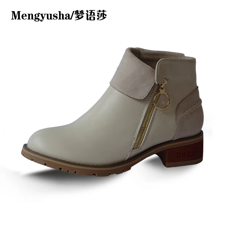 

Mengyusha2018 Spring and Autumn British style rough with female boots
