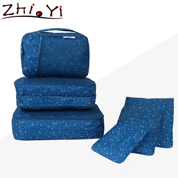 

6 PCS/SET Fashion Travel Bags Storage Bags Clothing Underwear Bra Cosmetic Toiletries Organizer Storage Bags Accessories