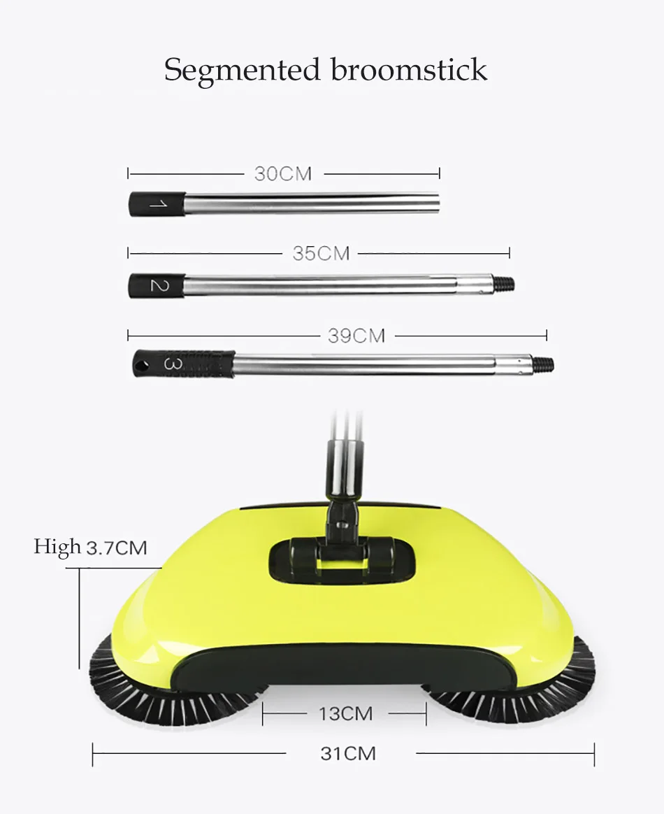 Stainless Sweepers Sweeping Machine Push Type Steel Hand Push Hand Push Magic Broom Sweepers Dustpan Household Cleaning Tools 4