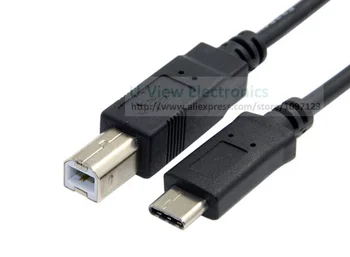 

USB-C USB 3.1 Type-C Male Connector to USB 2.0 Type B Male Data Cable For Cell Phone & Macbook & Laptop 1M/Free Shipping/10PCS