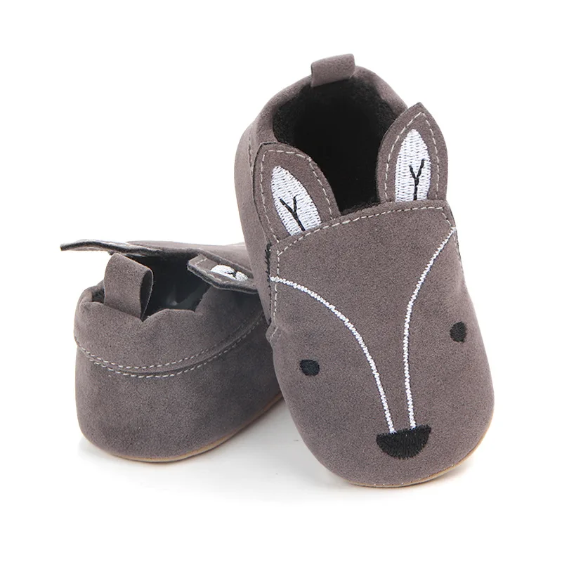 Infant Slippers Toddler Soft PU Leather Animal Pattern Baby Boy Girl First Walker Cute Cartoon Anti-slip Prewalker Baby Slippers