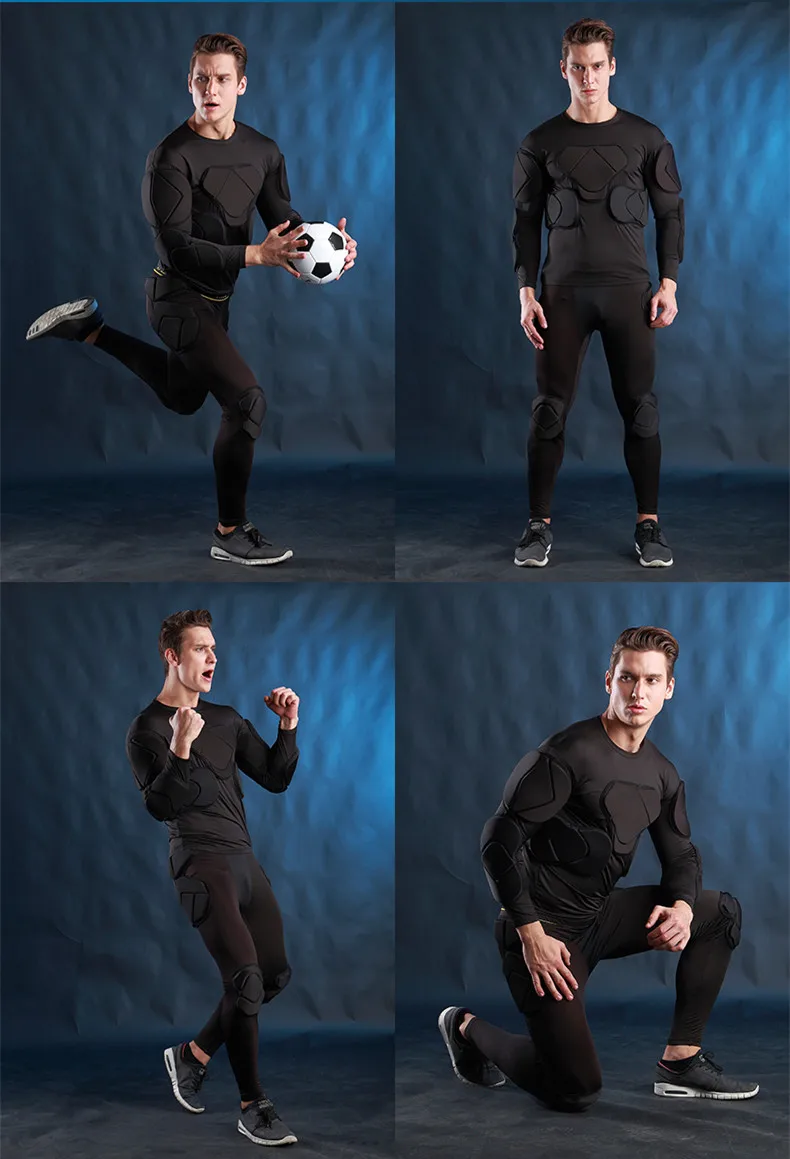 Профессиональные вратарские футбольная форма futebol обучение футбол утолщаются EVA губка рубашка