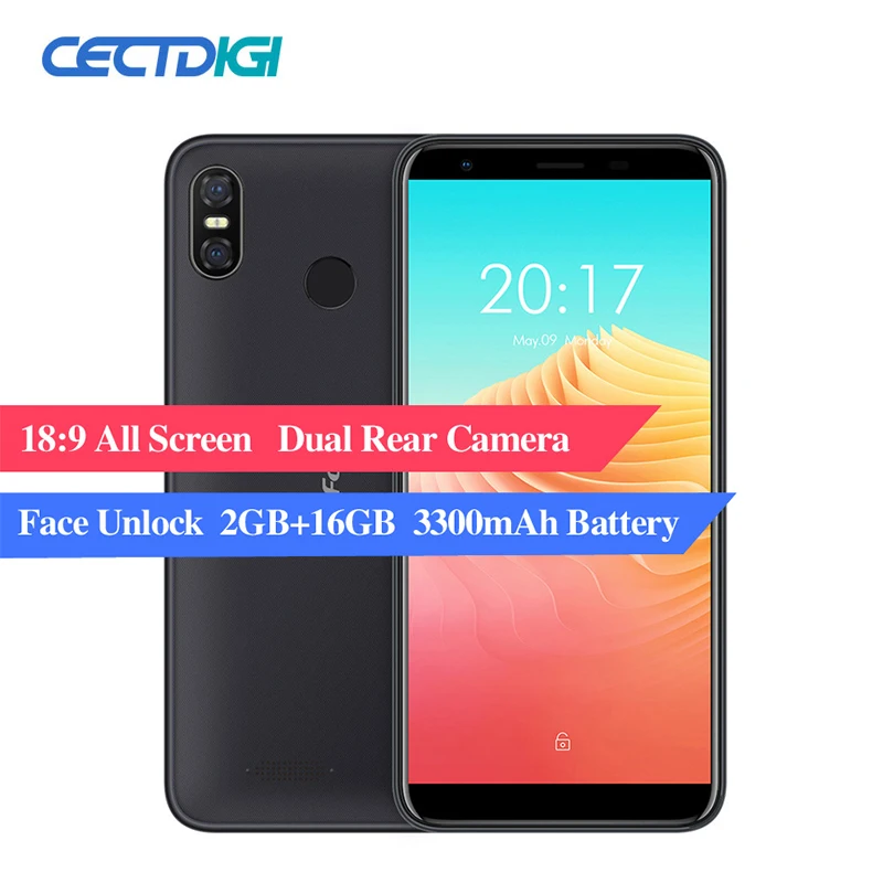 

Ulefone S9 Pro Face ID Android 8.1 MTK6739 Quad Core 5.5inch 18:9 Display 13MP 2GB RAM 16GB ROM 3300mAh 4G LTE Mobile Phone