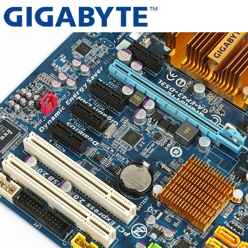 GIGABYTE GA EP43 DS3L настольная материнская плата P43 Socket LGA 775 для Core 2 Pentium D DDR2 16G ATX