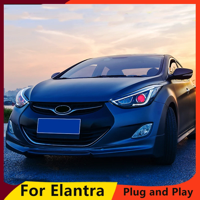 Perfect KOWELL Car Styling For 2012-2017 Hyundai Elantra Headlights MD LED Headlight DRL  Bi Xenon Lens High Low Beam Parking Fog Lamp 2