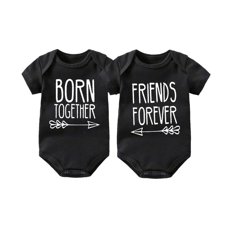 Culbutomind Born Together Friends Forever боди двойной набор детский душ подарок для малышей наряды смешная одежда для близнецов