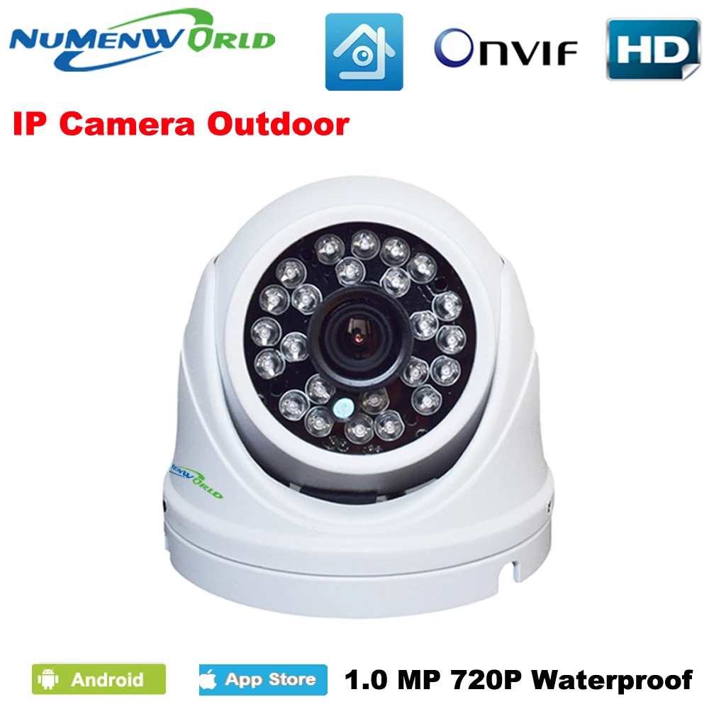 Ip камера Onvif 1280*720P HD 1.0MP купольная мини для дома и на улице в течение дня ночи P2P Plug &