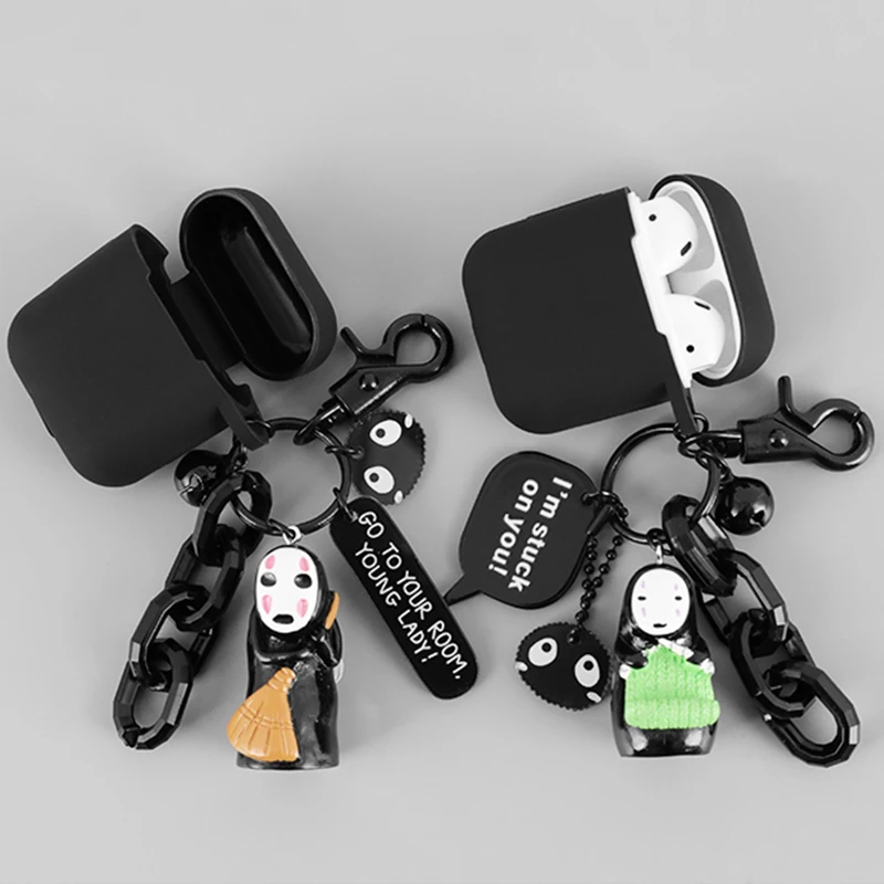 

Cute Japan Cartoon Doll Silicone Case for Apple Airpods Accessories Bluetooth Earphone Box Bag Headset Protective Cover Key Ring