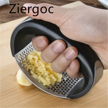 

AI DI garlic press home ginger garlic crusher manual kitchen broken garlic arc garlic machine stainless steel