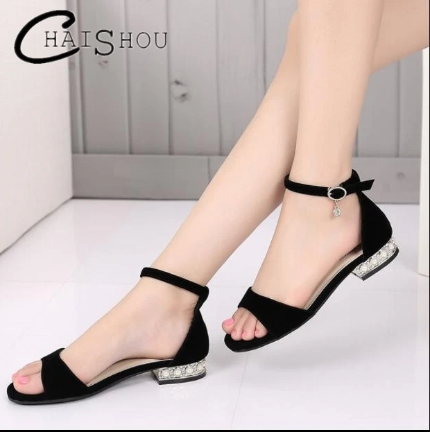 Korean Style 2018 Summer Women Sandals Open Toe Flip Flops Women's Flat Sandles With low Women Shoes Gladiator student Shoes 114