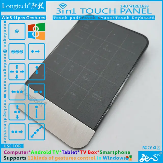 New Arrival russian keyboard with touchpad functions touchable panel control pc,android tv/tv