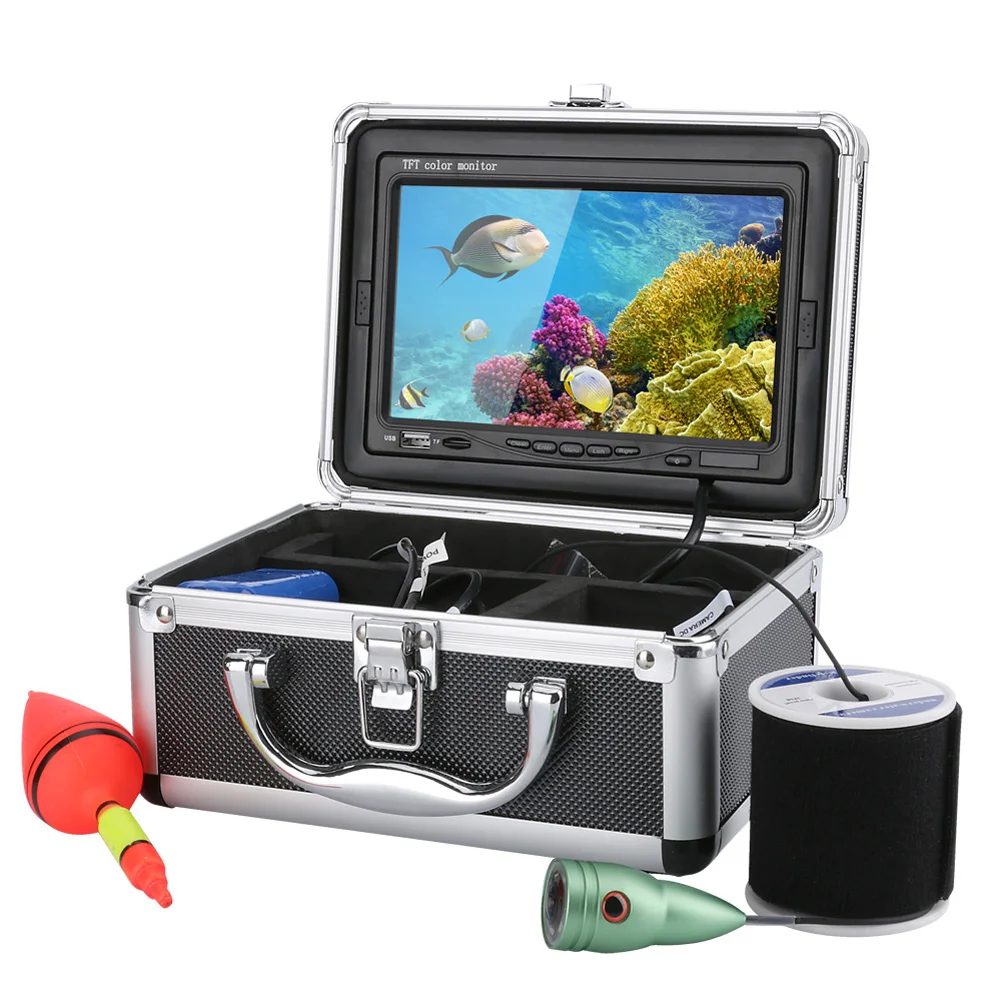 20 متر/30 متر 1000tvl hd الاسماك المكتشف underwater كاميرا 7 'فيديو مسجل التغطية 6 الأشعة الشمسية ir المصابيح دفر كاميرا