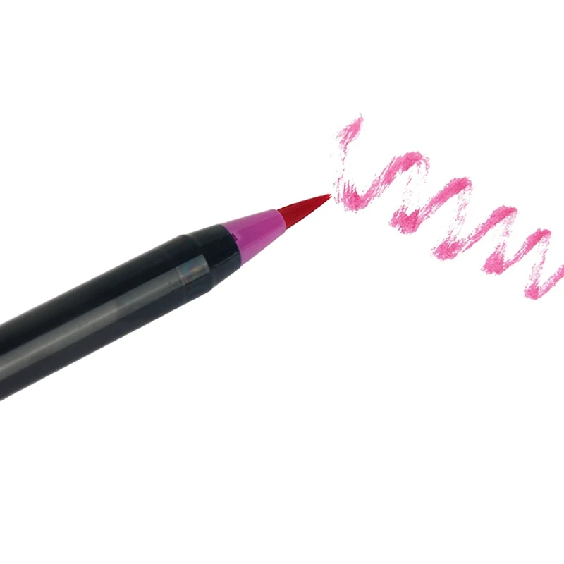 Разноцветная мягкая ручка с мягкой щетиной, каллиграфическая кисть с мягкой головкой, мультяшная ручка, красивая водная цветная ручка, кисть, цветной весенний художественный маркер - Цвет: RD3